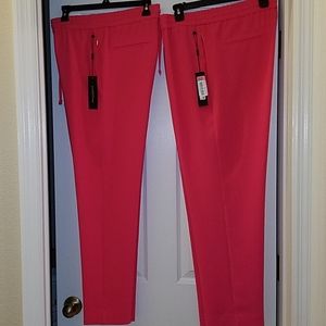 DKNY Hot Pink Drawstring Waist Pant